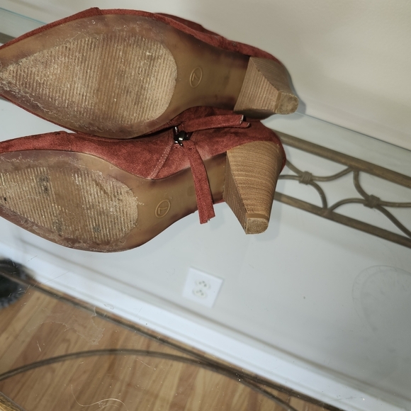 Universal Thread Rust Suede Heeled Boots - Picture 3 of 6